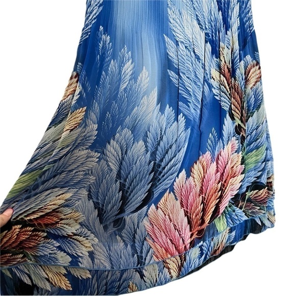 Caeliann Accordian Pleated Coastal Beach Coral Reef Ocean Aquatic Sundress Large - Picture 3 of 8